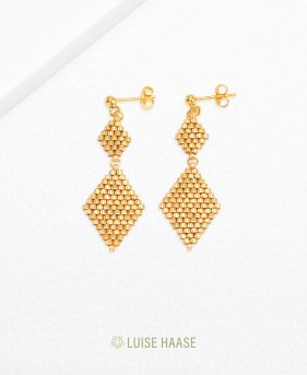 Rauten Ohrringe Duo | Gold