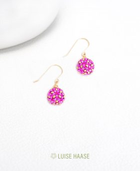 Ohrringe LittleSphere - hotpink | Gold