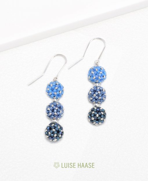 Spheren Ohrringe - blau | Silber