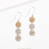 Spheren Ohrringe - creme | Silber