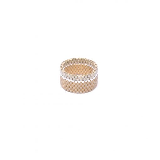 Creme Stone Ring | Silber – Bild 2
