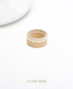 Creme Stone Ring | Silber