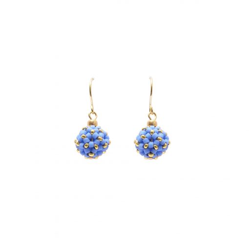 Ohrringe LittleSphere – blau | Gold – Bild 2