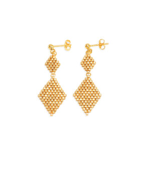 Rauten Ohrringe Duo | Gold