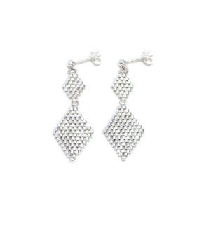 Rauten Ohrringe Duo | Silber