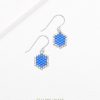 Mini-Waben Ohrringe azur | Silber