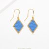 Rauten Ohrringe - azur | Gold