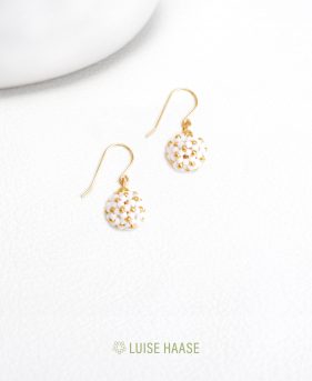 Ohrringe LittleSphere - weiss | Gold