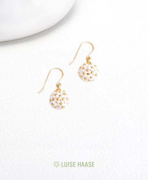 Ohrringe LittleSphere - weiss | Gold