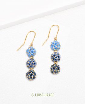 Sphere Ohrringe - blau | Gold