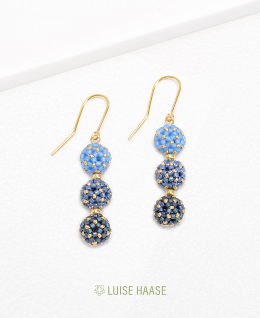 Sphere Ohrringe - blau | Gold