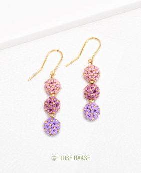 Spheren Ohrringe - rosa | Gold