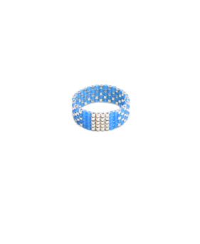 Ring Chess azur | Silber