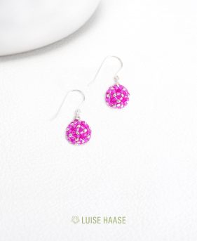 Ohrringe LittleSphere - hotpink | Silber