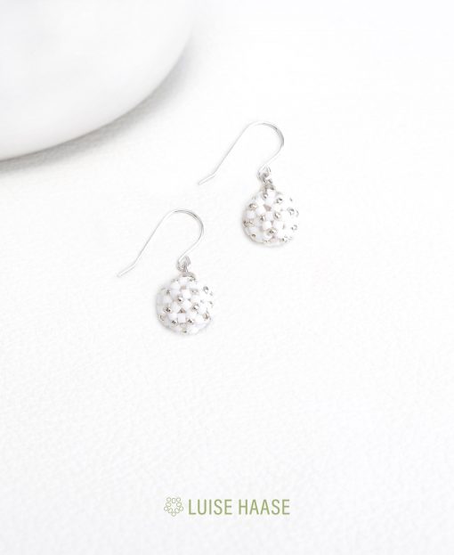 Ohrringe LittleSphere - weiss | Silber
