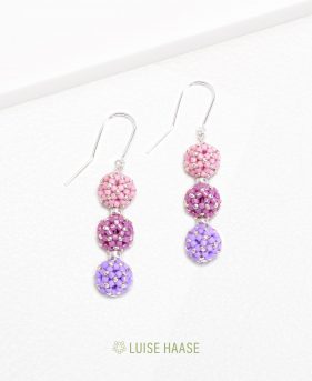 Spheren Ohrringe - rosa | Silber
