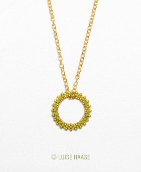 Loop Kette gruen | Gold