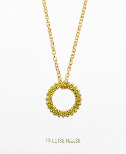 Loop Kette gruen | Gold