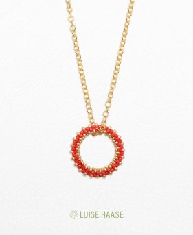 Loop Kette rot | Gold