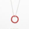 Loop Kette rot | Silber