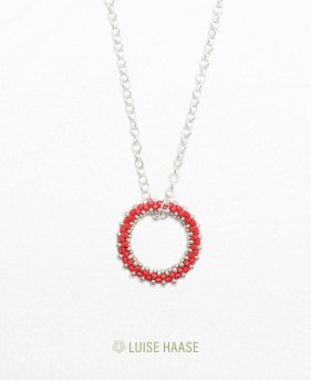 Loop Kette rot | Silber