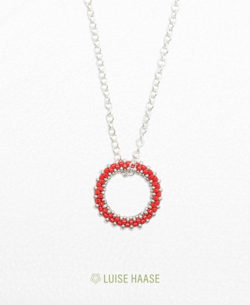 Loop Kette rot | Silber
