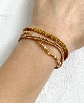 Alternative view of Boho Wickelarmband – Currygold