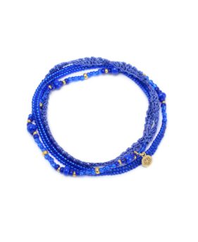Boho Wickelarmband – Ocean Blue