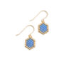 Mini-Waben Ohrringe azur