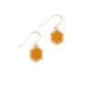 Mini-Waben Ohrringe senf