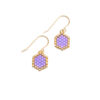 Mini-Waben Ohrringe lila