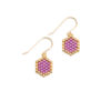 Mini-Waben Ohrringe pink