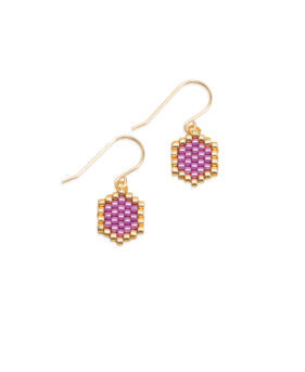 Mini-Waben Ohrringe pink