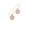 Mini-Waben Ohrringe rosa