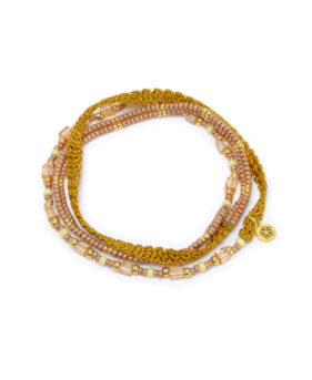 Boho Wickelarmband – Currygold