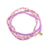 Boho Wickelarmband – Violettpeach