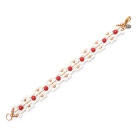 Alternative view of Armband Metropolis weiß-rot