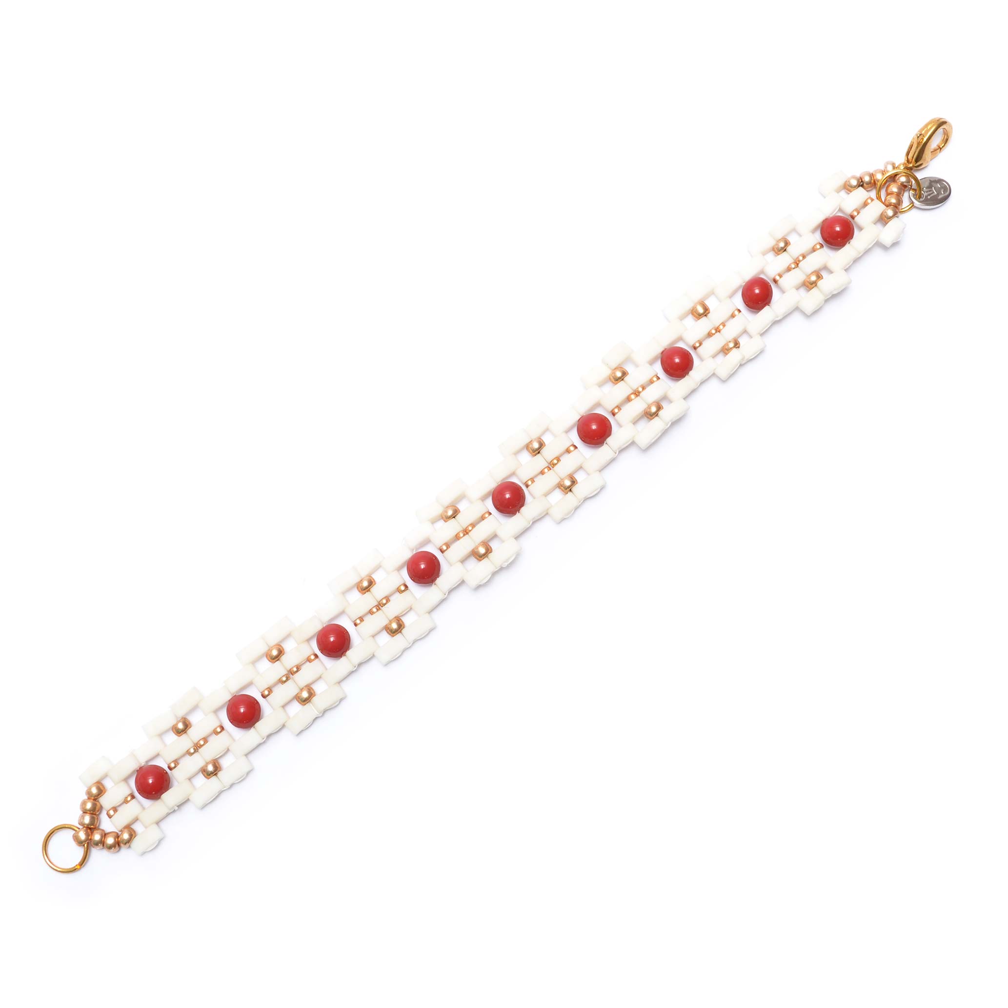 Armband Metropolis weiß-rot – Bild 2