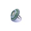 Bead-Ring, graugrün