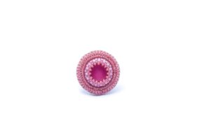 Bead-Ring, pink klein