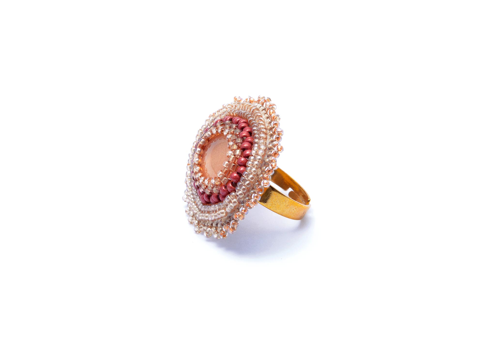 Bead-Ring, blumig – Bild 2