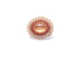 Bead-Ring, blumig