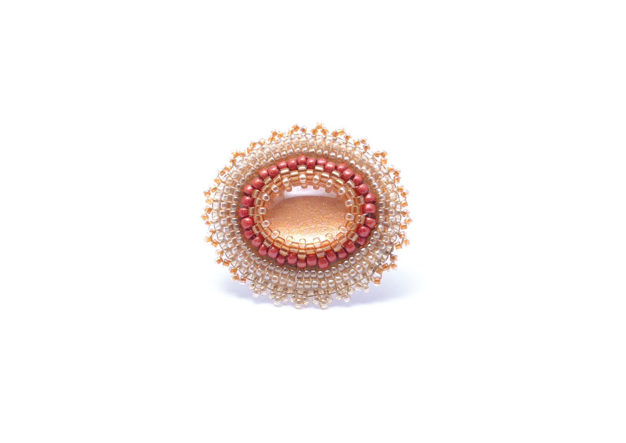 Bead-Ring, blumig