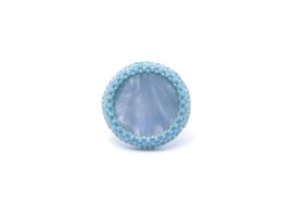 Bead-Ring, blau, türkis