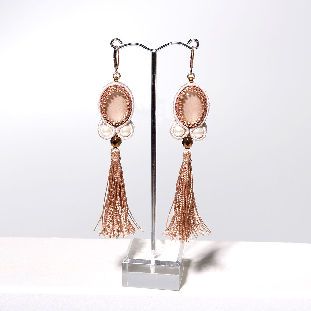 Soutache Ohrringe - Kupfer – Bild 2