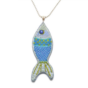 Fisch-Anhänger in blau-türkisgrün