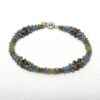 Perlenarmband - olivgrün-jeans