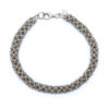 Perlenarmband - grau-silber