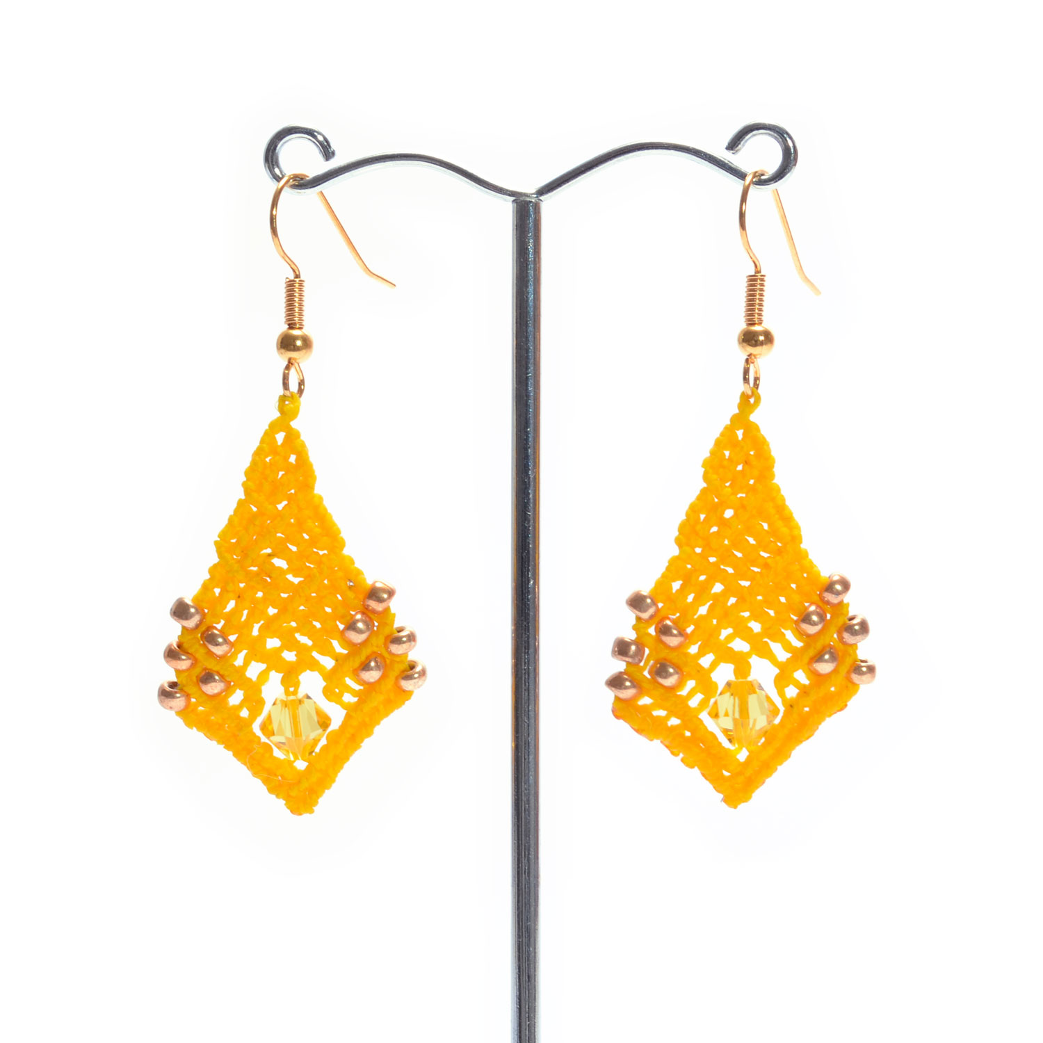 Ohrringe im Boho-Style - gelb – Bild 2